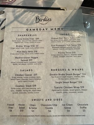 Menu photo 3 Birdies West Sacramento, CA