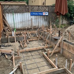 Form work being set up for walls and flatwork. Form work being set up for walls and flatwork.