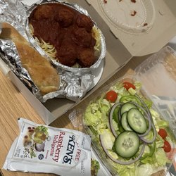 Brandon House of Pizza - Spaghetti with meatballs & a large salad