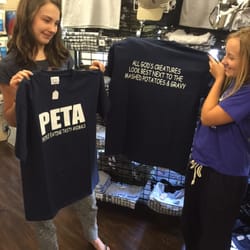 Beaver's Sporting Goods - Left- vegan. Right - carnivore shirt hilarious!