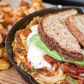 Breakfast Republic - Shrimp and Ricotta Frittata with Avocado  IG @huangryfoodie - Breakfast & Brunch Near Me - Irvine, California