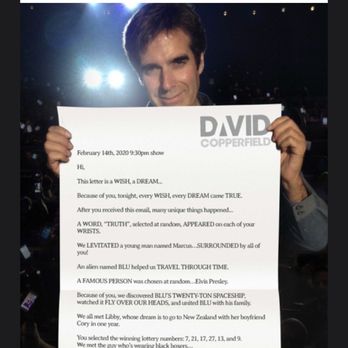David Copperfield - Poorly edited photo sent to my email. SPAM - Magicians Near Me - Las Vegas, Nevada