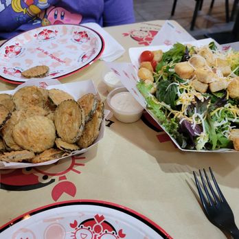 Mr and Mrs Crab - House salad and fried pickles! - Seafood Near Me - Orlando, Florida Mr and Mrs Crab - House salad and fried pickles! - Seafood Near Me - Orlando, Florida