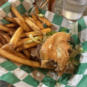 Draft & Co - Taco Smashburger. Patty, spicyyy jalapeños, taco seasoning, sour cream, and onions. Fries. - Cocktail Bars Near Me - Milwaukee, Wisconsin