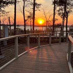 Smoke On the Water - View of sunrise from the dock.