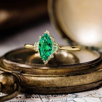 Rustic and Main - Custom emerald engagement ring - Jewelry Near Me - Huntersville, North Carolina