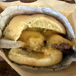 The BEST cheese smash burger ever! The BEST cheese smash burger ever!