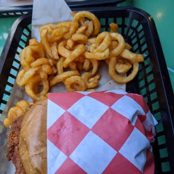 The Bird - Original chicken burger and curly fries - Chicken Shop Near Me - San Francisco, California The Bird - Original chicken burger and curly fries - Chicken Shop Near Me - San Francisco, California