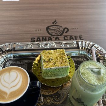 Sana’a Cafe - Yemeni latte, Pistachio Milk Cake, & Iced matcha were delicious! - Cafes Near Me - San Rafael, California Sana’a Cafe - Yemeni latte, Pistachio Milk Cake, & Iced matcha were delicious! - Cafes Near Me - San Rafael, California