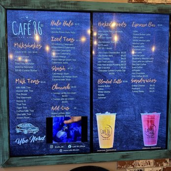 Cafe 86 - Menu - Cafes Near Me - Mountain View, California