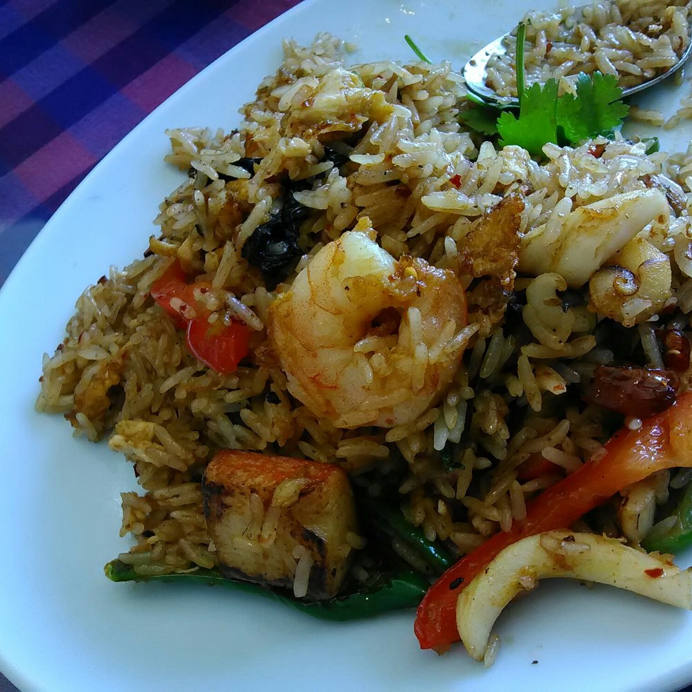 Ontar Thai Restaurant - The mint sea food fried rice is the best here ! I couldn't wait to dig in - Thai Near Me - Ontario, California