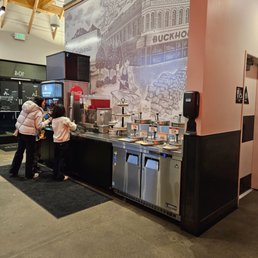 sauce bar and drink fountains..self serve sauce bar and drink fountains..self serve
