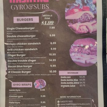 Hashtag Gyro & Subs - Front page of menu - Burgers Near Me - Fredericksburg, Virginia Hashtag Gyro & Subs - Front page of menu - Burgers Near Me - Fredericksburg, Virginia