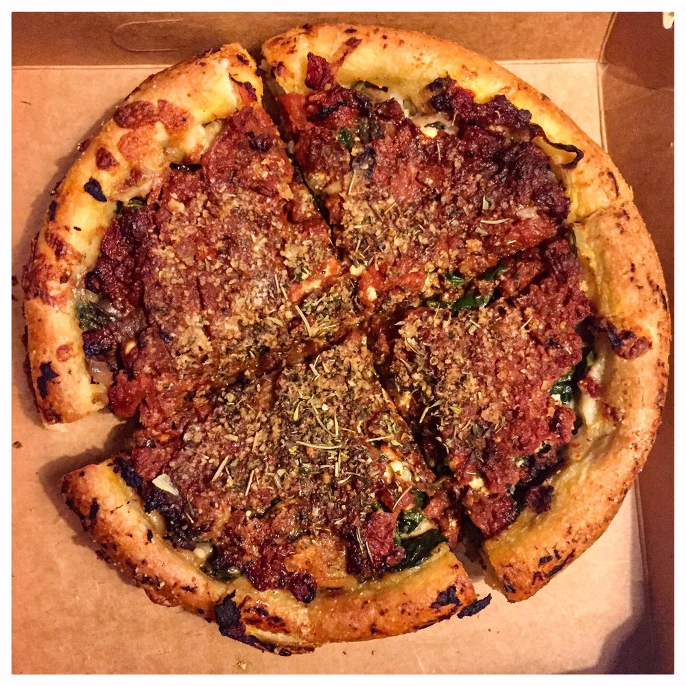 5000 Pies - personal spinach deep dish ($10) - Pizza Near Me - Long Beach, California