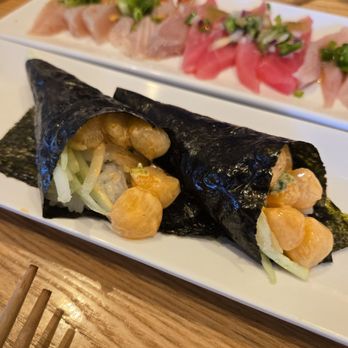 X-Fish Izakaya - Scallop hand rolls - Sushi Bars Near Me - Brea, California X-Fish Izakaya - Scallop hand rolls - Sushi Bars Near Me - Brea, California