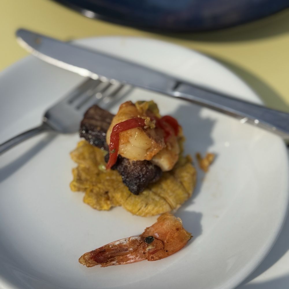 Don Coqui - Tostones shrimp steak - Latin American Near Me - Edgewater, New Jersey
