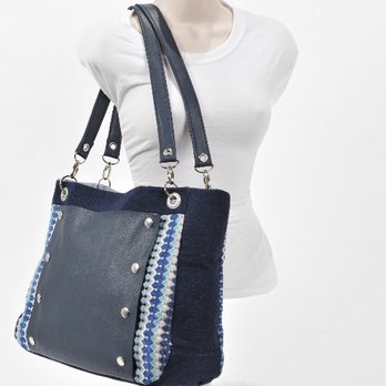DaiPur Designs - Handmade Leather Snap Denim Tote Bag. - Accessories Near Me - Indianapolis, Indiana DaiPur Designs - Handmade Leather Snap Denim Tote Bag. - Accessories Near Me - Indianapolis, Indiana