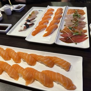Show Sushi - 5 Pieces Salmon Sashimi - Sushi Bars Near Me - San Dimas, California Show Sushi - 5 Pieces Salmon Sashimi - Sushi Bars Near Me - San Dimas, California