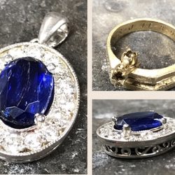 Dylan Rings - A redesign using customers old diamonds to make a new custom pendantp
