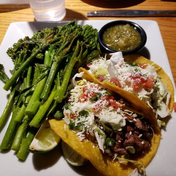 Bobby Q - Mesa - Brisket tacos with side of broccolini (vegetable of the day) - New American Near Me - Mesa, Arizona Bobby Q - Mesa - Brisket tacos with side of broccolini (vegetable of the day) - New American Near Me - Mesa, Arizona