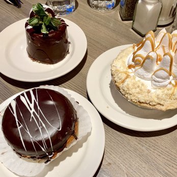 Olga's Diner - Clockwise from the top: cheesecake, banana cream pie (the best), boston cream pie - Diners Near Me - Marlton, New Jersey Olga's Diner - Clockwise from the top: cheesecake, banana cream pie (the best), boston cream pie - Diners Near Me - Marlton, New Jersey