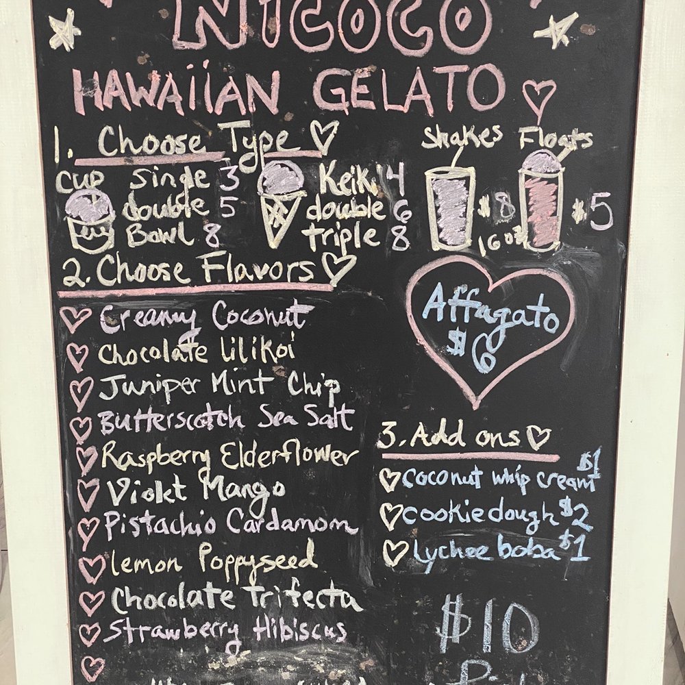 Nicoco - Nicoco Hawaiian gelato flavors as of 4/28/2021 - Gelato Near Me - Hilo, Hawaii Nicoco - Nicoco Hawaiian gelato flavors as of 4/28/2021 - Gelato Near Me - Hilo, Hawaii