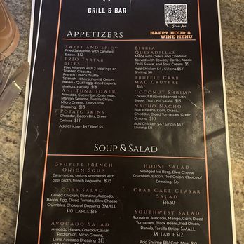Bovine - a menu for a bbq - Wine Bars Near Me - Midlothian, Texas