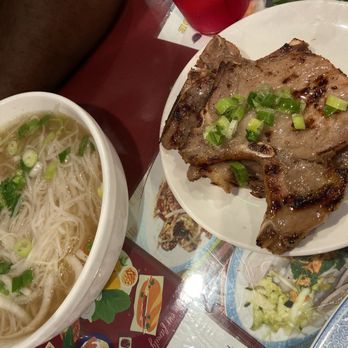 Pho Vietnam - 17. Grilled Pork Chop Rice Noodle Soup - Vietnamese Near Me - Brooklyn, New York