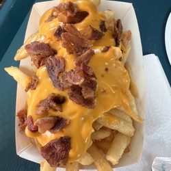 Sass Squash Food Truck - Loaded Cheese fries topped with fresh crispy bacon