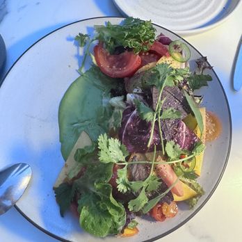 Kingfisher - Stonefruit and tomato salad - Vietnamese Near Me - San Diego, California Kingfisher - Stonefruit and tomato salad - Vietnamese Near Me - San Diego, California