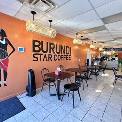 Cute interior -- love the murual!