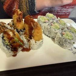 Ichiban Sushi & Hibachi - Shrimp tempura roll & California roll