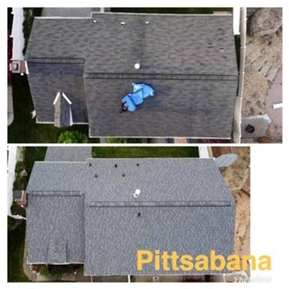 Before and after the roof replacement Before and after the roof replacement