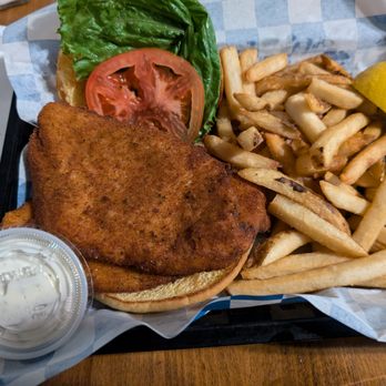 Atlantic Seafood - Fried Flounder Sandwich - Seafood Near Me - Center Moriches, New York