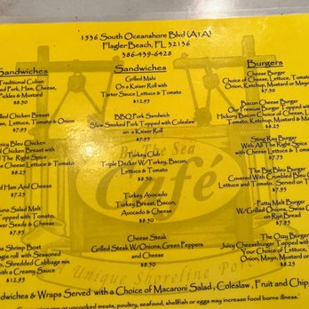 By The Sea Cafe - Menu June 2022 - Cafes Near Me - Flagler Beach, Florida By The Sea Cafe - Menu June 2022 - Cafes Near Me - Flagler Beach, Florida