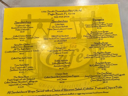 Menu photo 7 By The Sea Cafe Flagler Beach, FL Menu photo 7 By The Sea Cafe Flagler Beach, FL