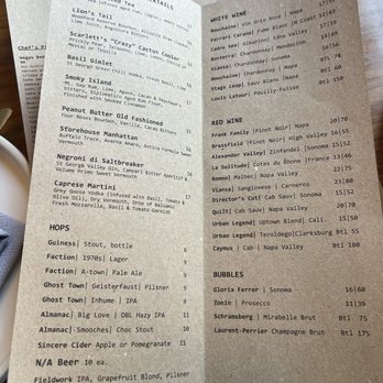 Saltbreaker - Cocktail menu - Cocktail Bars Near Me - Alameda, California