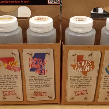 Mission BBQ - 6 different types of sauces to choose from - Barbeque Near Me - Fairfax, Virginia