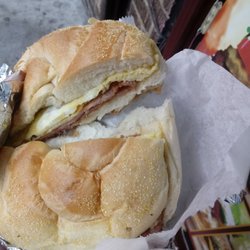Rockaway Express Deli - Turkey bacon and egg on a roll ($3)