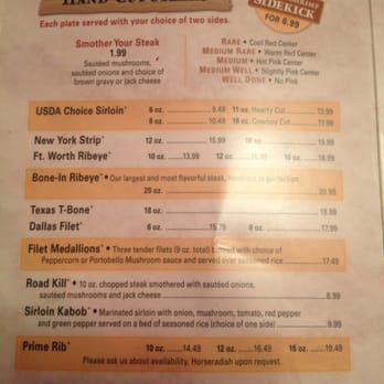 Texas Roadhouse - Menu - Steakhouses Near Me - El Paso, Texas