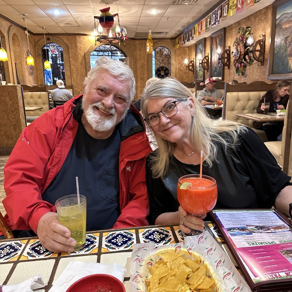 Large margarita and chips and salsa Large margarita and chips and salsa