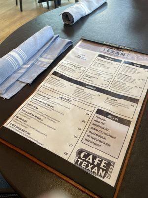 Menu photo 3 Cafe Texan History Museum & Library Huntsville, TX