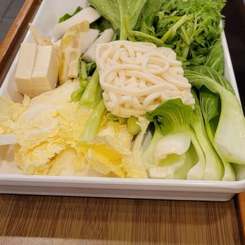 Chong Qing Hot Pot - Veggies and udon - Hot Pot Near Me - Honolulu, Hawaii