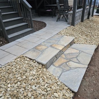 Earthly Touch - Irregular natural flagstone steps - Tree Services Near Me - Raleigh, North Carolina Earthly Touch - Irregular natural flagstone steps - Tree Services Near Me - Raleigh, North Carolina