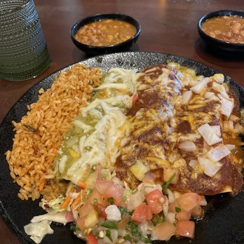 Uncle Julio's - Triple enchilada lunch special. Meat, cheese & onion, chicken. Excellent. - Mexican Near Me - Annapolis, Maryland