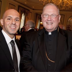 Performance Edge Chiropractic - Dr Baio and Cardinal Timothy Dolan at Carbrini Galla in NYC.
