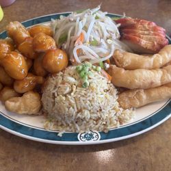 Ocean Garden - House Special Combination. Sweet & Sour Pork, Pork Chow Mein, BBQ Pork, Fried Dhrimp and Pork Fried Rice
