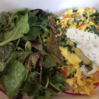 MIXT - Soft Scramble with kale, red pepper & goat cheese -- Scramble itself good but side salad was full of old greens. - Salad Near Me - San Francisco, California MIXT - Soft Scramble with kale, red pepper & goat cheese -- Scramble itself good but side salad was full of old greens. - Salad Near Me - San Francisco, California