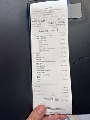 Menu photo 6 Xi Hotpot Duluth, GA