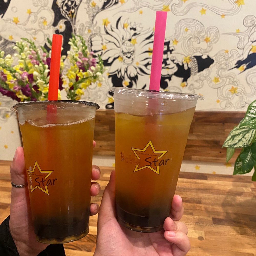Boba Star - Passion tea and Mango green tea - Bubble Tea Near Me - Corona, California